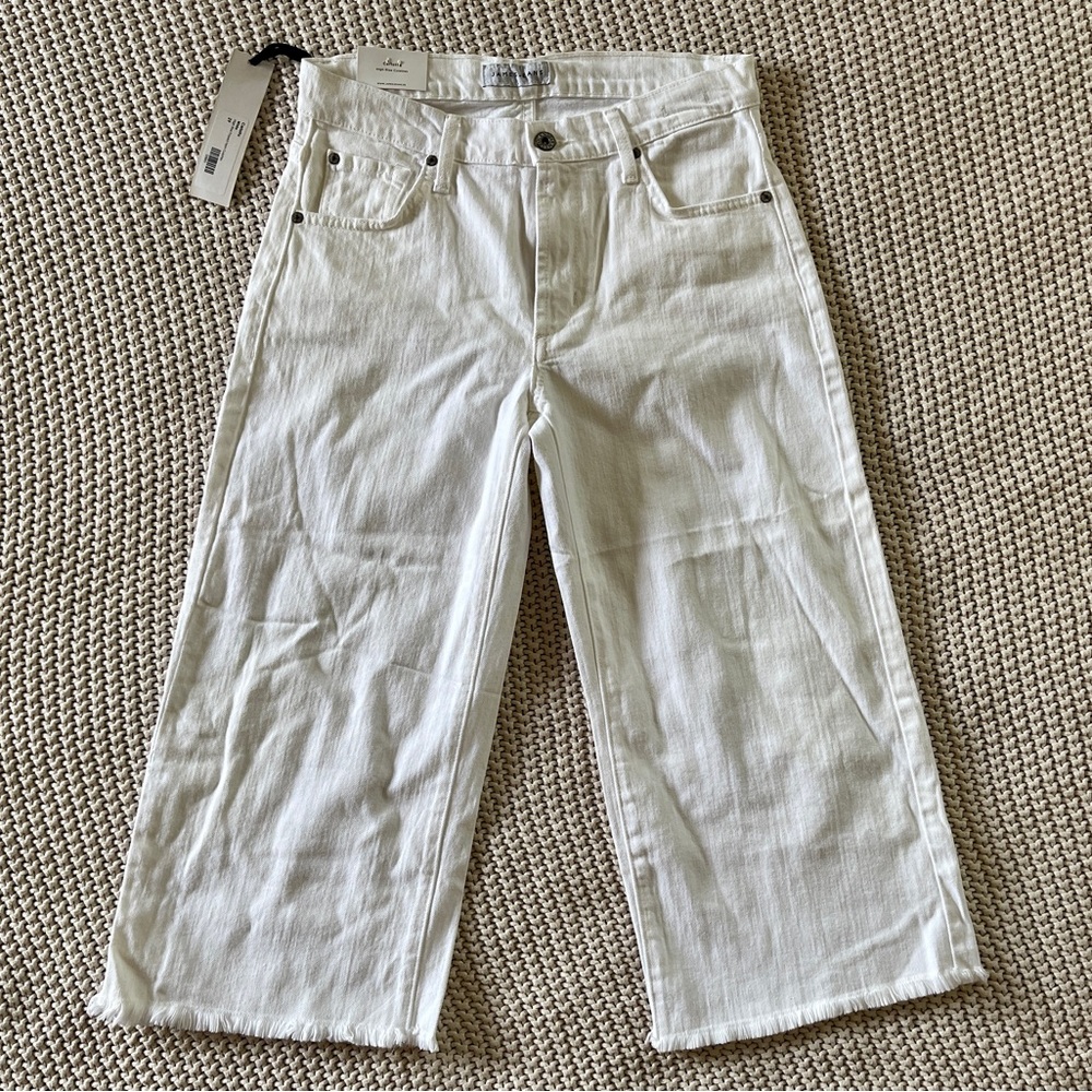 NWT James Jeans Carlotta High Rise Culottes Cropped Women’s Size 29 White